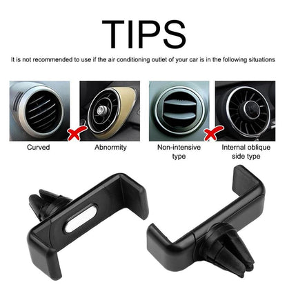 Automobile Clamp Phone Holder, Universal Car Mount for Dashboard, Windshield Vent Hands Free Mobile Stand