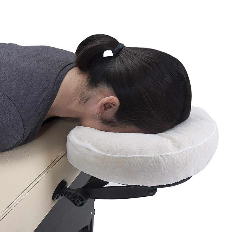 White UShaped Pillowcase 50 Pcs Disposable Headrest Covers Fitted Elastic NonWoven Massage Face Res 1
