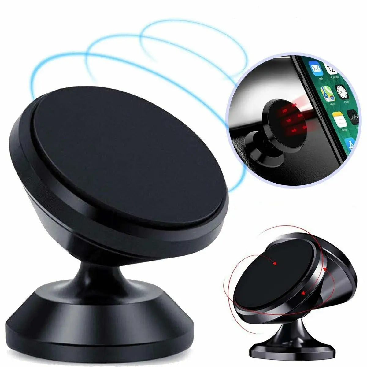 Magnet Mount Car Phone Holder Stick On Dashboard Bracket Magnetic Mobile Support For Car And Wall 2