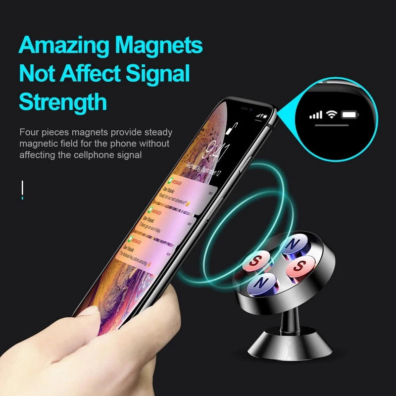 Magnet Mount Car Phone Holder Stick On Dashboard Bracket Magnetic Mobile Support For Car And Wall 3