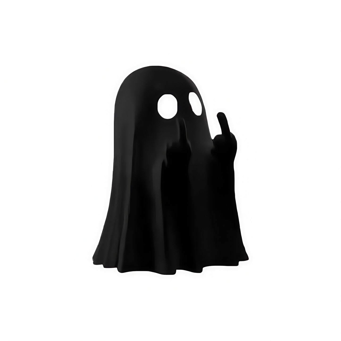 Cute Middle Finger Ghost Statue, Adorable Horror Figure, Small Halloween Decor for Home, Coffee Table Centrepiece