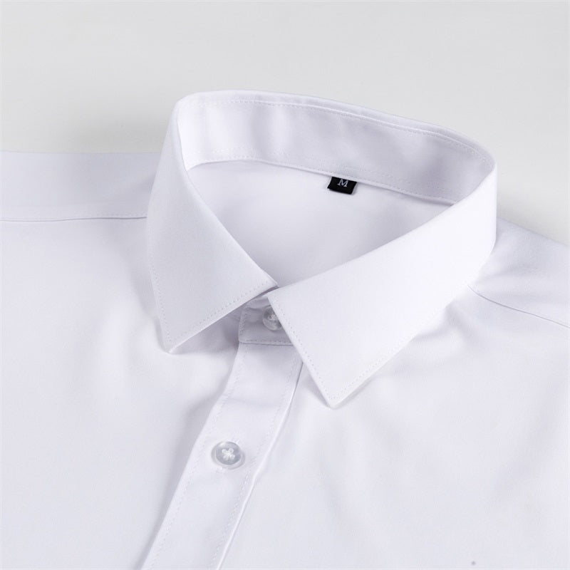 Classic Mens Long Sleeve Button Down Shirt Solid Color Casual Business Top Spring Streetwear Beach  2