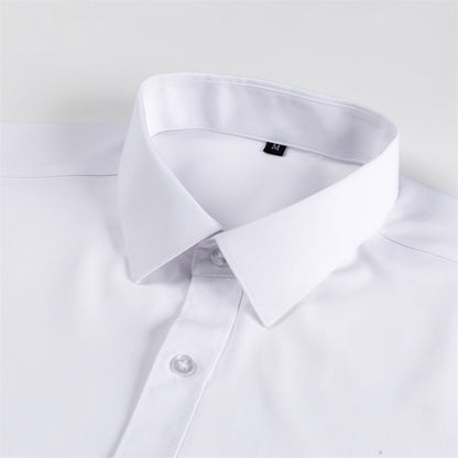 Classic Mens Long Sleeve Button Down Shirt Solid Color Casual Business Top Spring Streetwear Beach  2