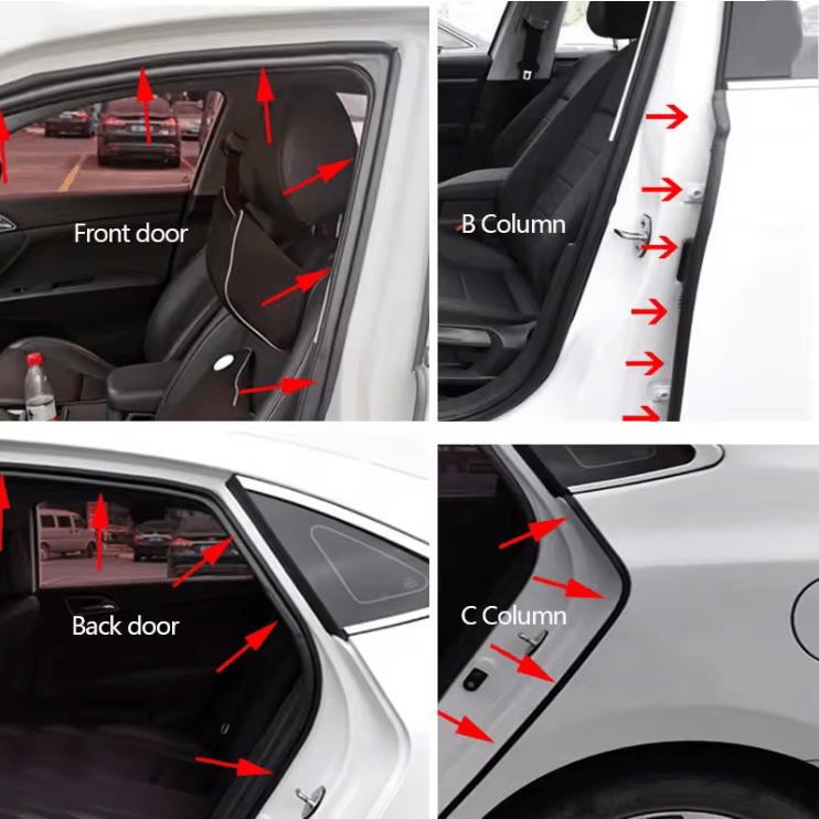 AutoGuard Double Layer Car Door Seal Strip Soundproof And Weatherproof Protector 2
