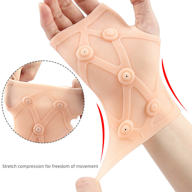 Hand Tendonitis Pain Relief Glove, Silicone Gel Protector, Magnetic Therapy Wrist Support, Carpal Tunnel Glove