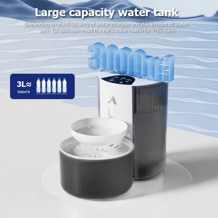 AquaFlow Smart Wireless Pet Water Fountain 3