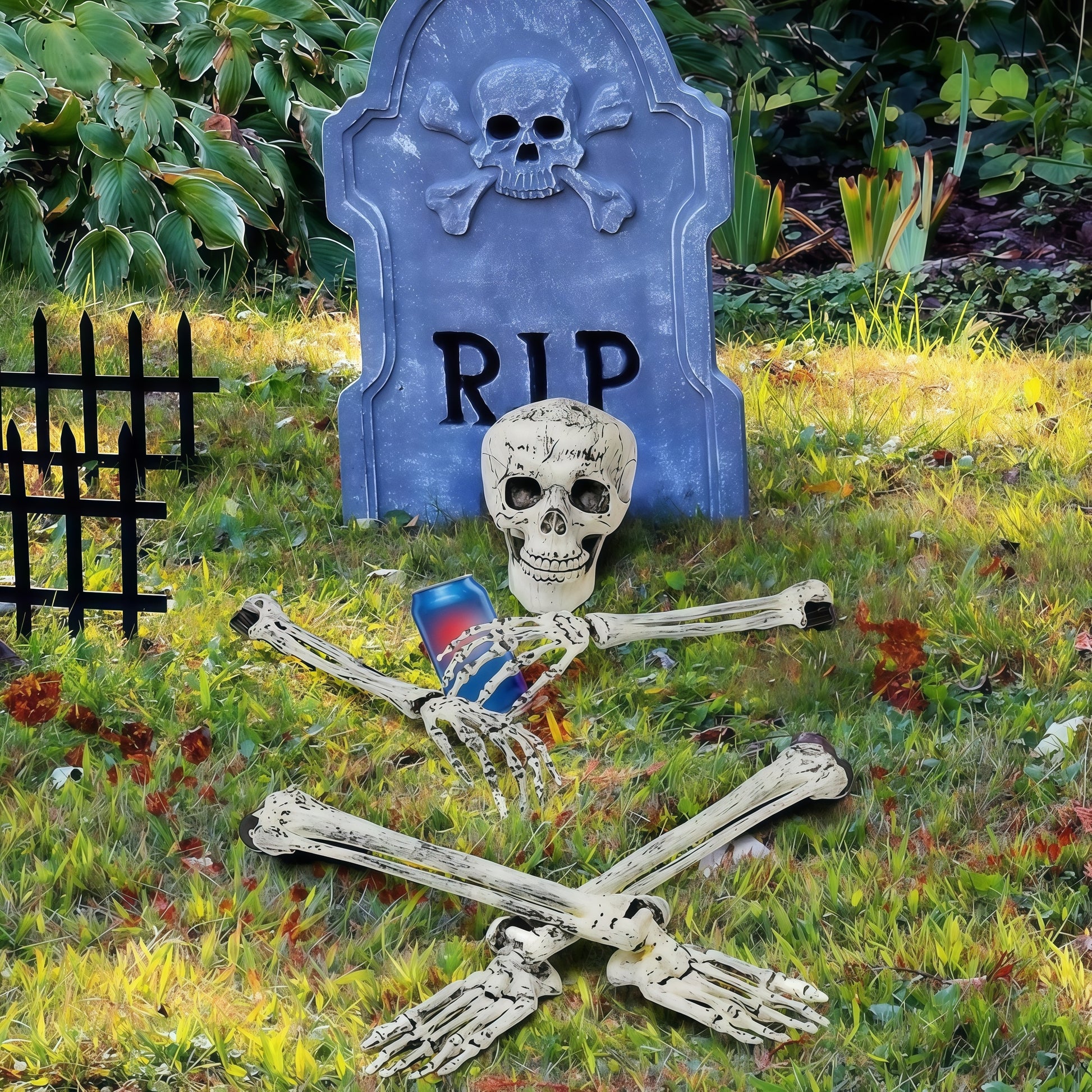 Spooky Yard Garden Halloween Decoration Realistic Skeleton Arm Leg Bones Halloween Skeleton Stake D 4