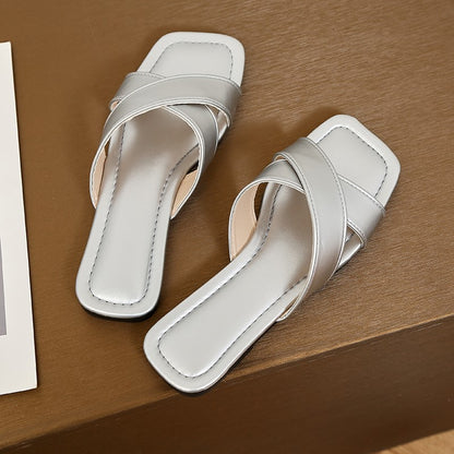 Women Soft Shoes Summer Sandals Party Shoes Breathable Slides Female Slippers 4