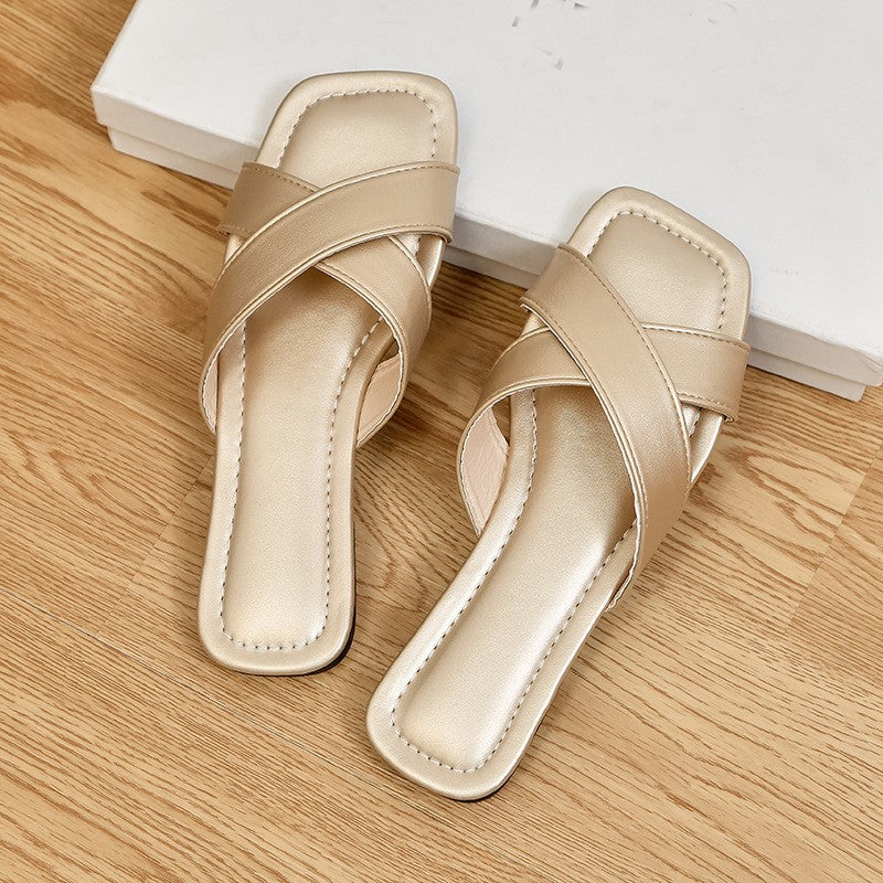 Women Soft Shoes, Summer Sandals, Party Shoes, Breathable Slides, Female Slippers