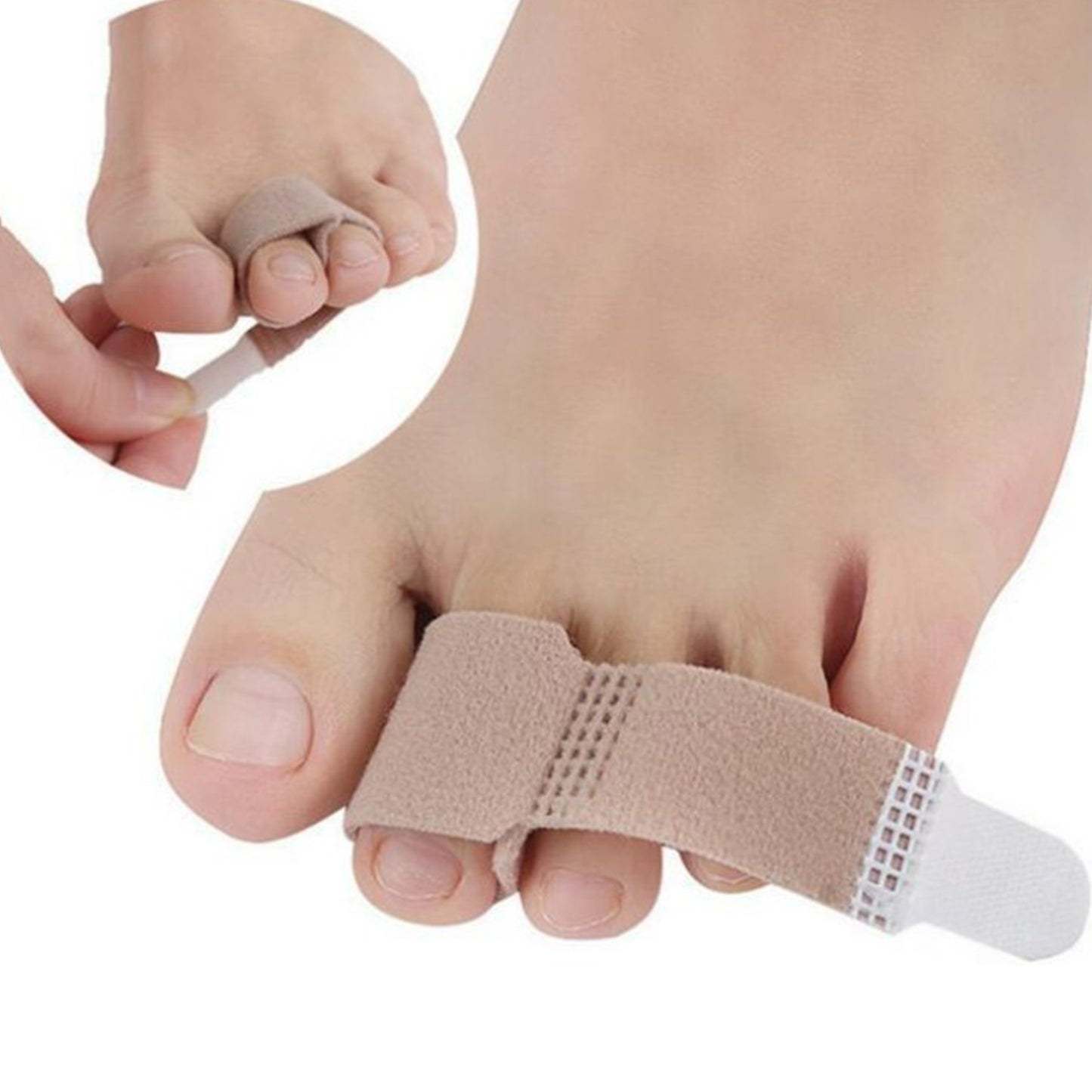 Toe Separator Splint Wraps Foot Care Supplies, One Piece Toe Finger Straightener, Hammer Toe Hallux Valgus Corrector