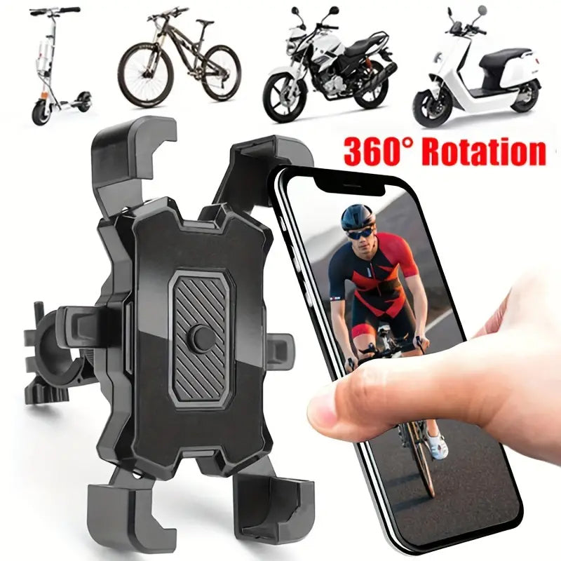 Motorcycle Mountain Bicycle Phone Holder, Large Size Universal Handlebar Mount, Fixed Frame for Bike