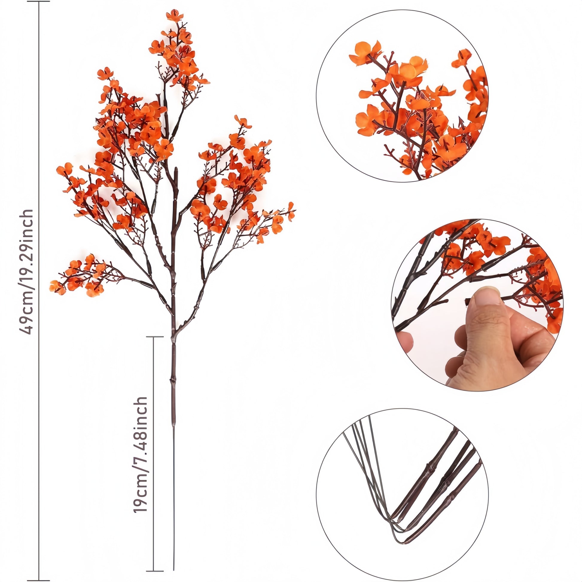 Autumn Halloween Decor, Thanksgiving Day Decorations, Baby Breathable Artificial Flowers and Silk Plants for Home Decor