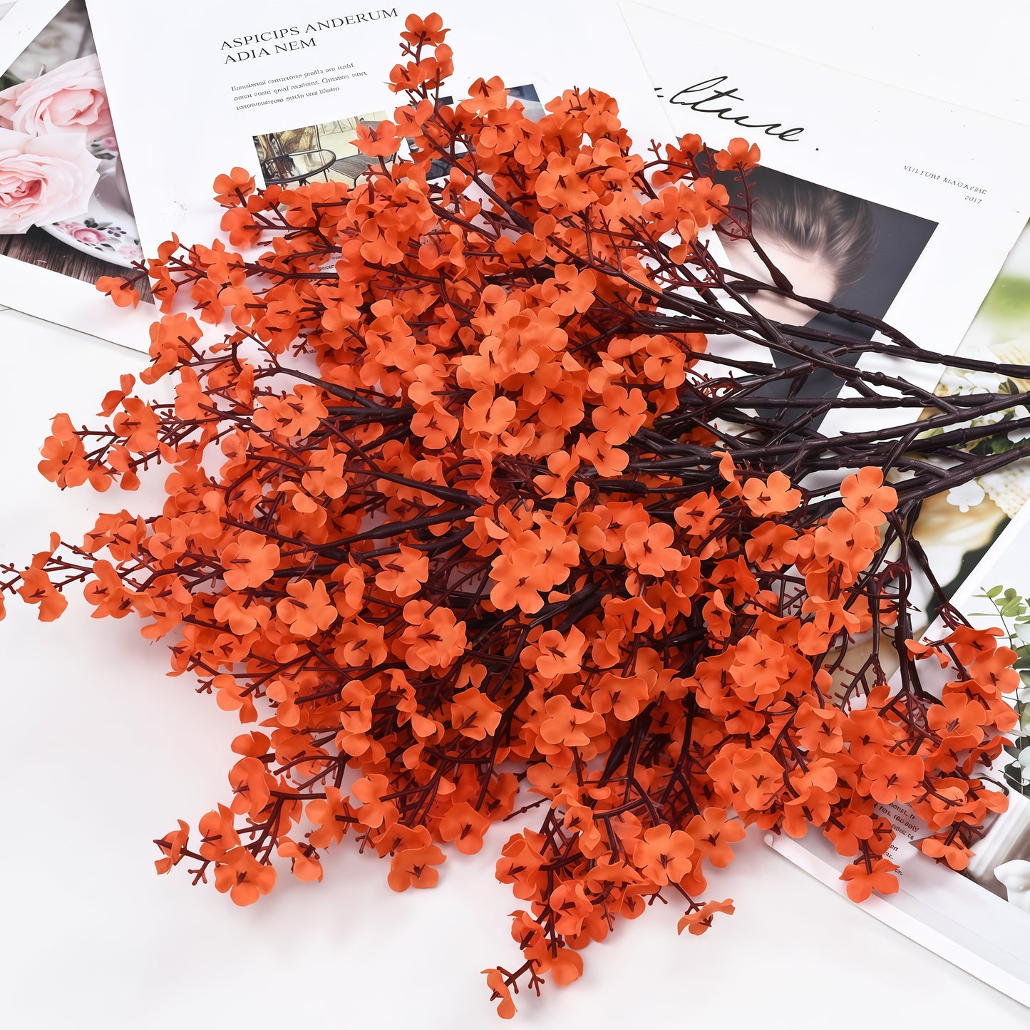 Autumn Halloween Decor, Thanksgiving Day Decorations, Baby Breathable Artificial Flowers and Silk Plants for Home Decor
