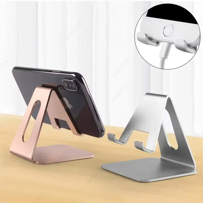 Universal Lazy Tablet Dock, Desktop Metal Phone Stand, Stable Adjustable Holder for All Smartphones