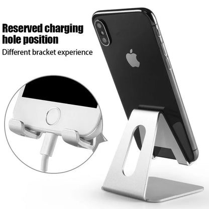 Universal Lazy Tablet Dock, Desktop Metal Phone Stand, Stable Adjustable Holder for All Smartphones