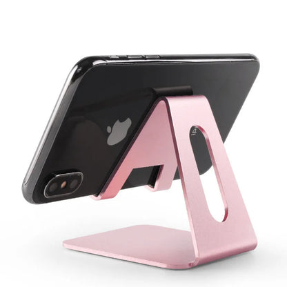 Universal Lazy Tablet Dock, Desktop Metal Phone Stand, Stable Adjustable Holder for All Smartphones