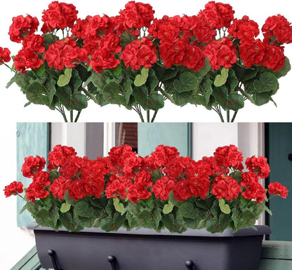 UV Resistant Silk Begonia Artificial Flower, For Outdoor Garden Arch, Wedding and Home Decoration, Fake Plant