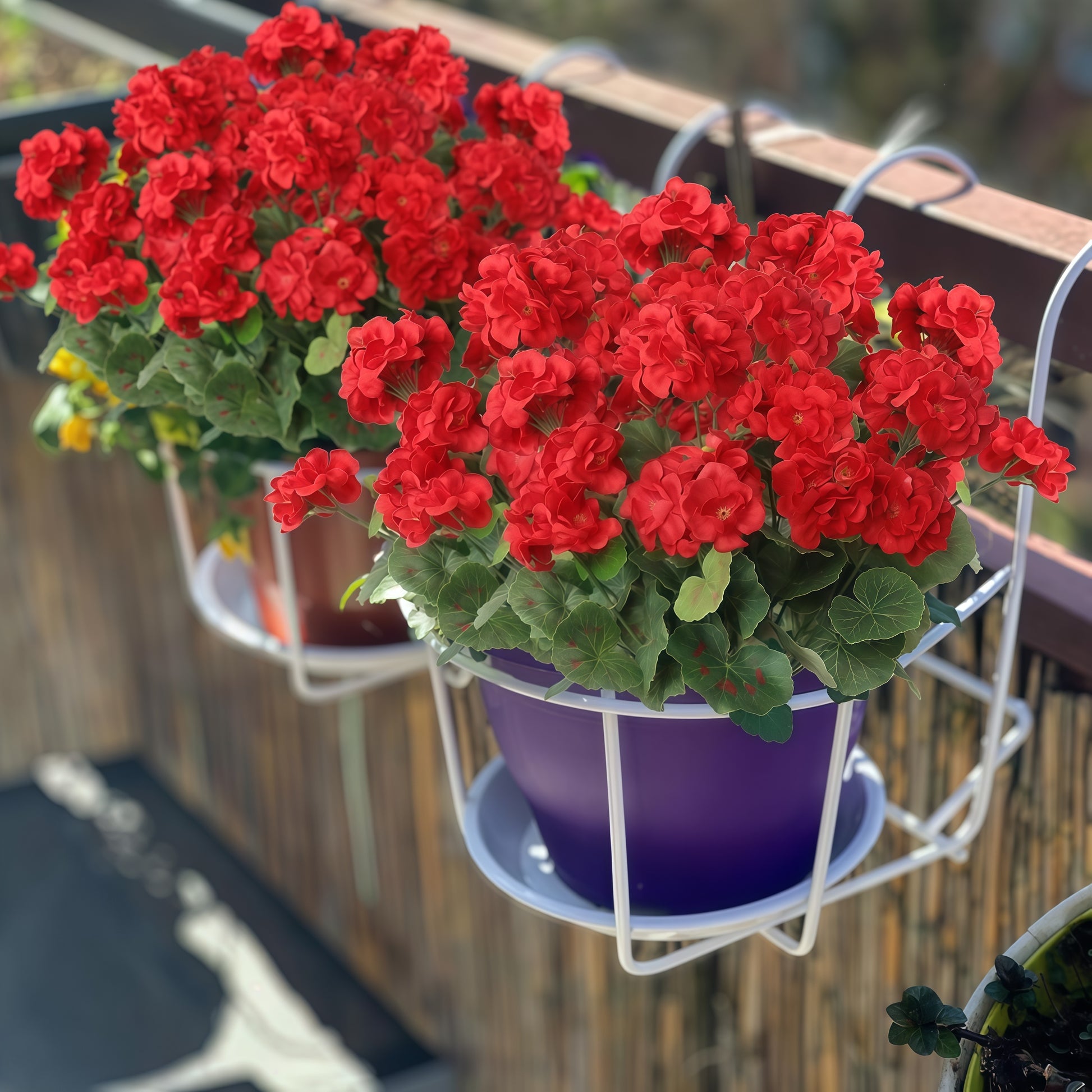 UV Resistant Silk Begonia Artificial Flower, For Outdoor Garden Arch, Wedding and Home Decoration, Fake Plant