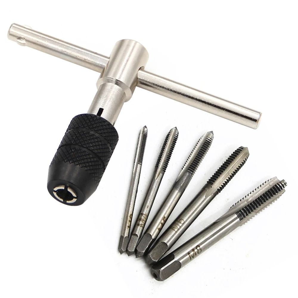 T Type 3mm To 6mm Hand Tap Wrench Tool Set 6