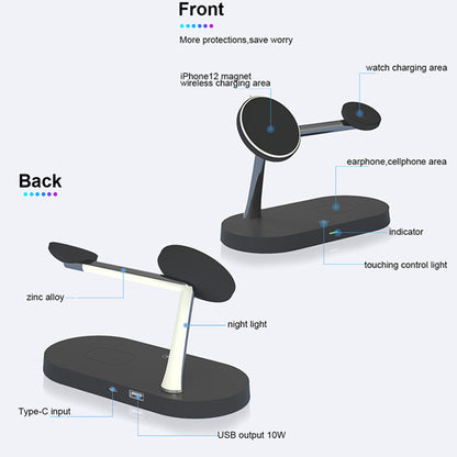 Fast Charging Station Wireless Charger Stand For Smart Watches Compatible With Almost All Smart Pho 2