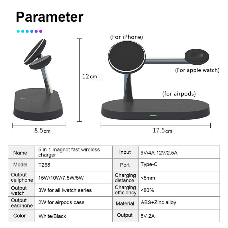 Fast Charging Station Wireless Charger Stand For Smart Watches Compatible With Almost All Smart Pho 3