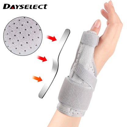 Wrist Brace Wrap for Tendonitis, Aluminum Plate Compression Support, Adjustable Immobilization Splint