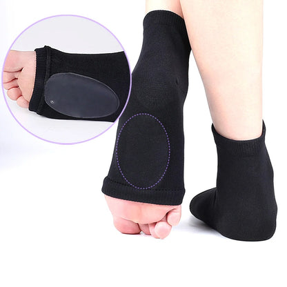 Soft Elastic Gel Pad Arch Support Sleeve, Cushioned Comfort for Plantar Fasciitis, Heel Spurs, Flat Foot Relief