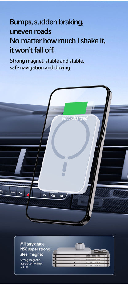 Magsafe Magnetic Car Charger, Wireless Phone Holder, Fast Car Charging Stand