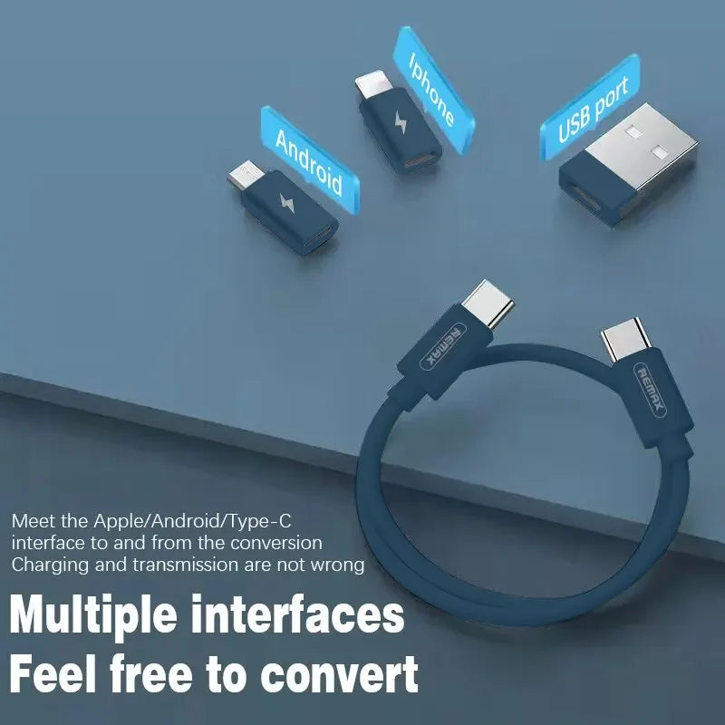 USB C To Lighting Multi USB Type C Charging Adapter Cable Kit Conversion Set USB A  Type C To Micro