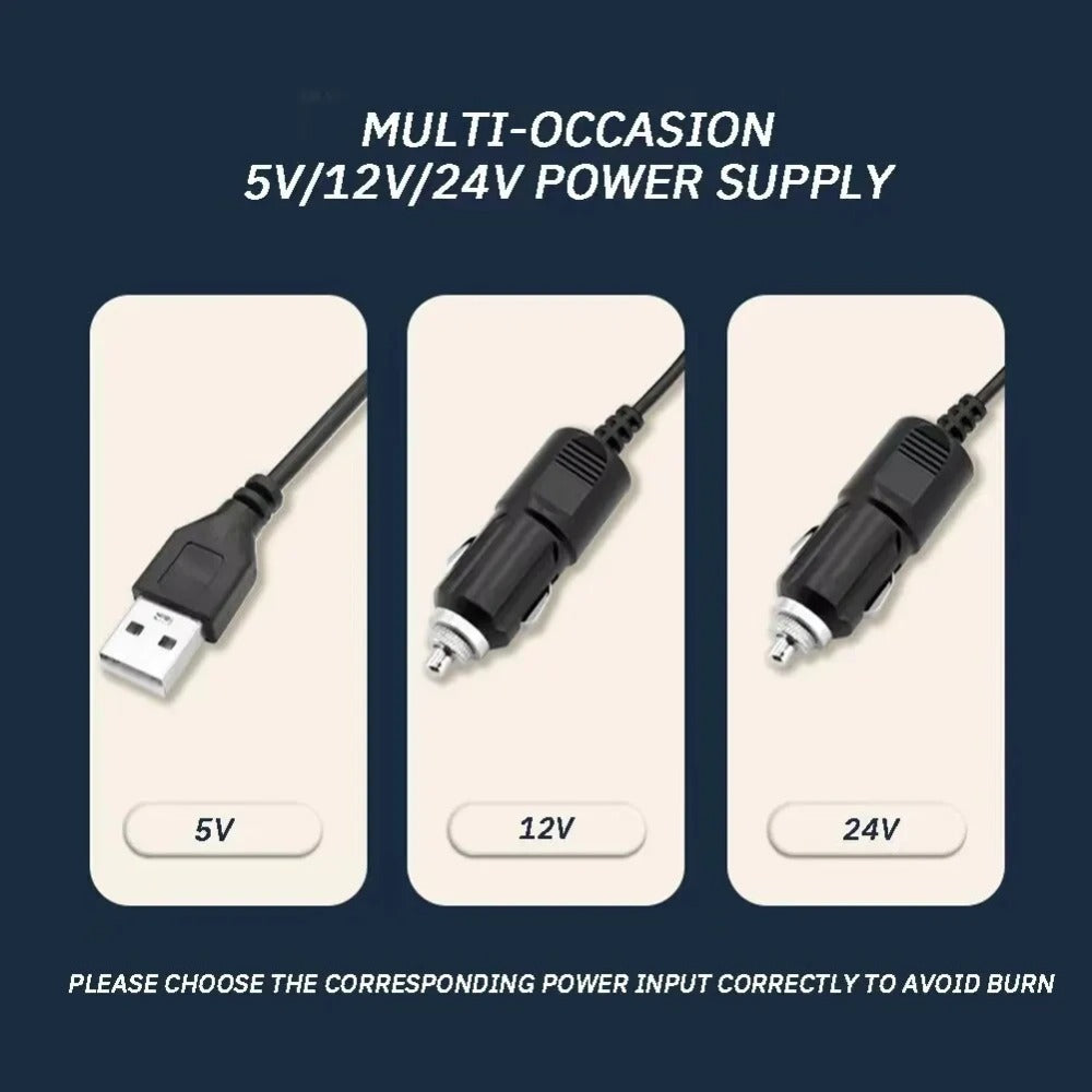 Dual Head Car Fan, USB Powered Auto Cooler, 2 Speed Adjustable Wind Regulator, Essential Car Accessories