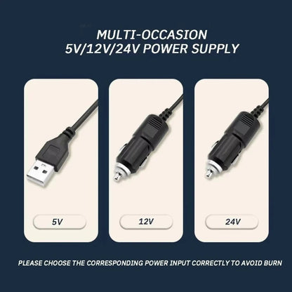 Dual Head Car Fan, USB Powered Auto Cooler, 2 Speed Adjustable Wind Regulator, Essential Car Accessories