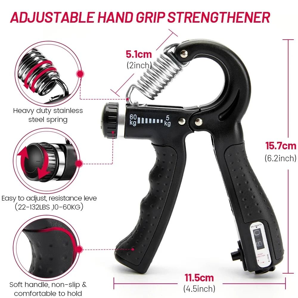 Adjustable Hand Grip Strengthener With Counter 2