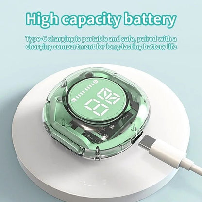 Transparent Bluetooth Earbuds With LED Display 4