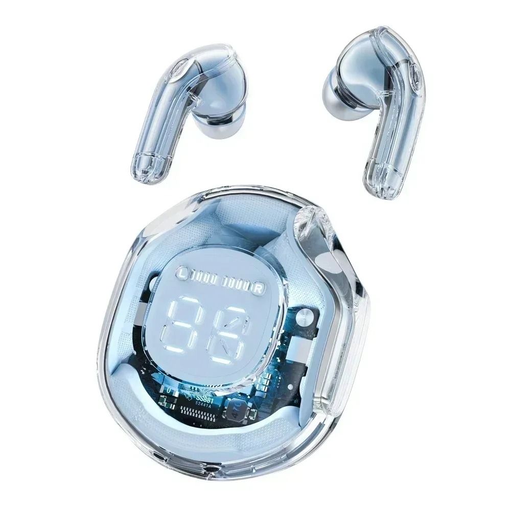 Transparent Bluetooth Earbuds With LED Display 7