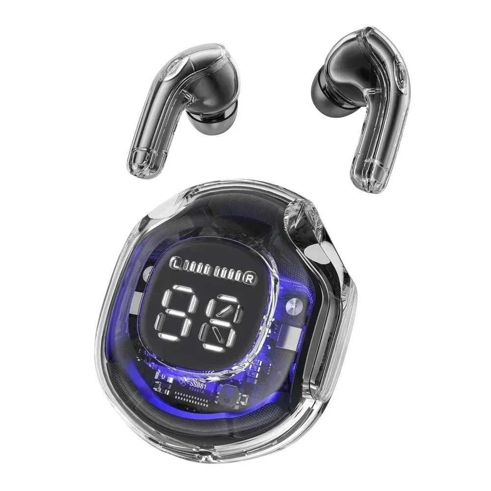 Transparent Bluetooth Earbuds With LED Display 8