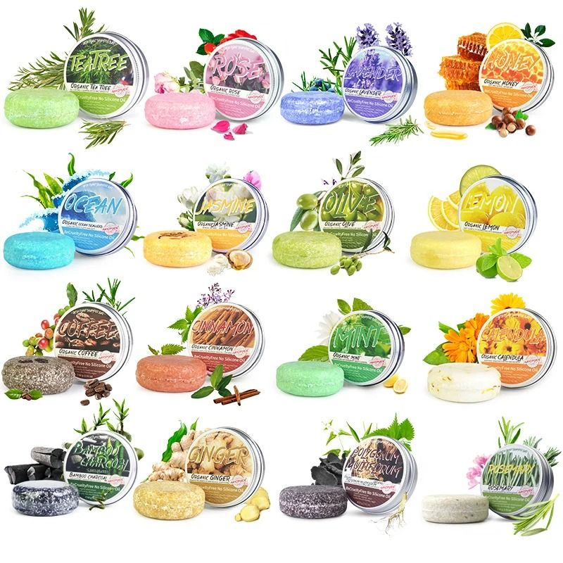 Calendula Plant Shampoo Soap Bar Silicone Free Deep Cleansing Hair Care 3