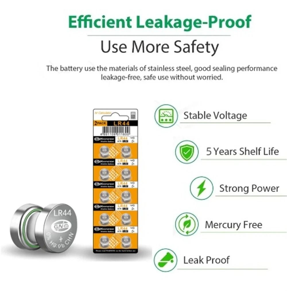 High Capacity LR44 Alkaline Battery Set 1