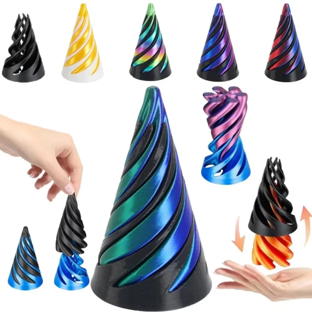 3D Spiral Cone Passthrough Sculpture