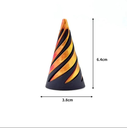 3D Spiral Cone Passthrough Sculpture 3
