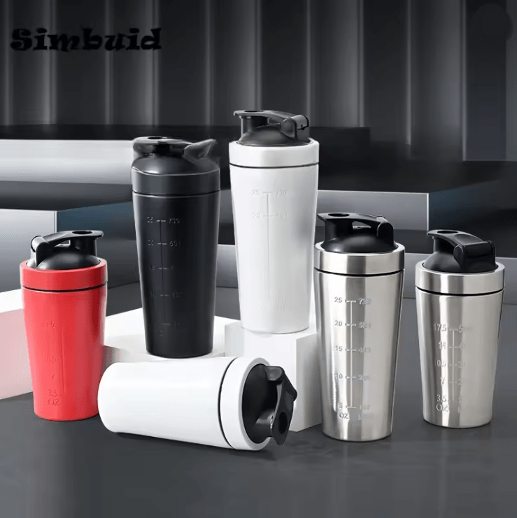 TitanMix Stainless Steel Protein Shaker Bottle with Steel Ball Mixer
