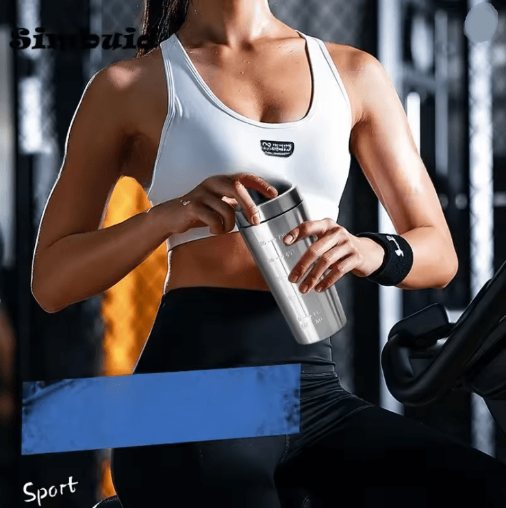 TitanMix Stainless Steel Protein Shaker Bottle With Steel Ball Mixer 1
