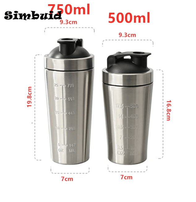 TitanMix Stainless Steel Protein Shaker Bottle With Steel Ball Mixer 3