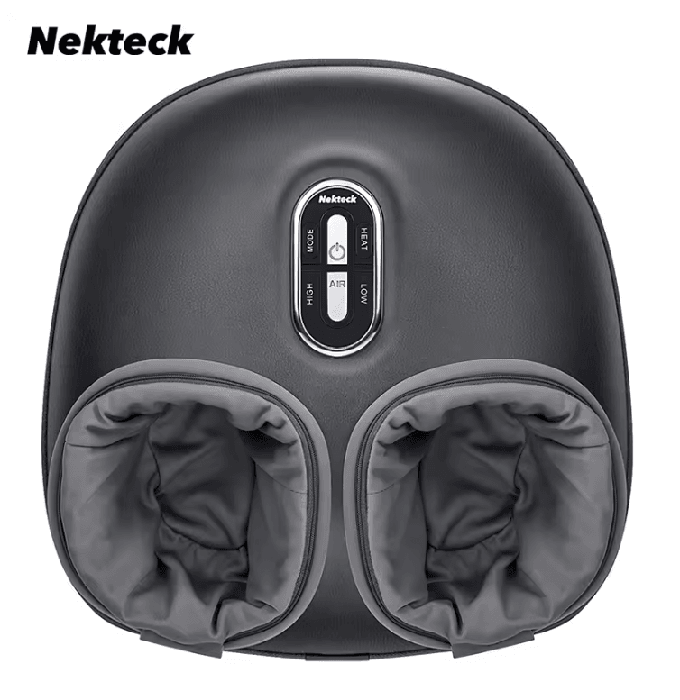 Nekteck Heated Shiatsu Foot Massager with Air Compression and Deep Kneading Therapy