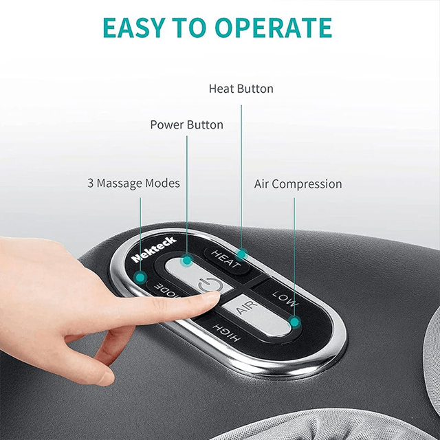 Nekteck Heated Shiatsu Foot Massager With Air Compression And Deep Kneading Therapy 1