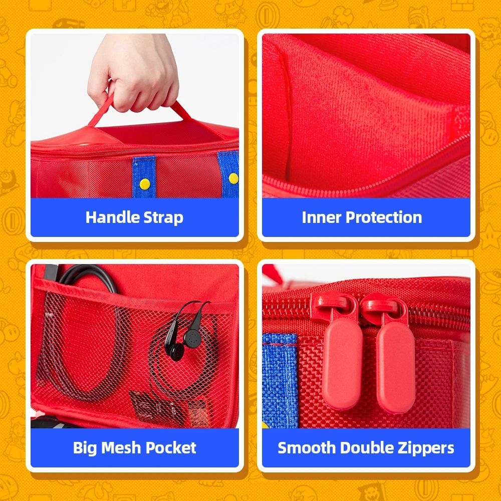 Protective Carrying Case For Nintendo Switch 2 OLED With Storage For Controllers And Accessories 2