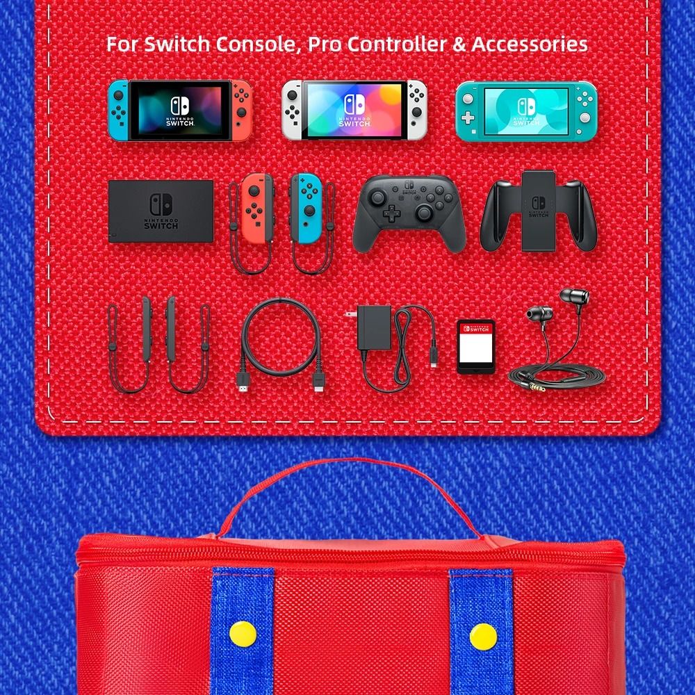 Protective Carrying Case For Nintendo Switch 2 OLED With Storage For Controllers And Accessories 4