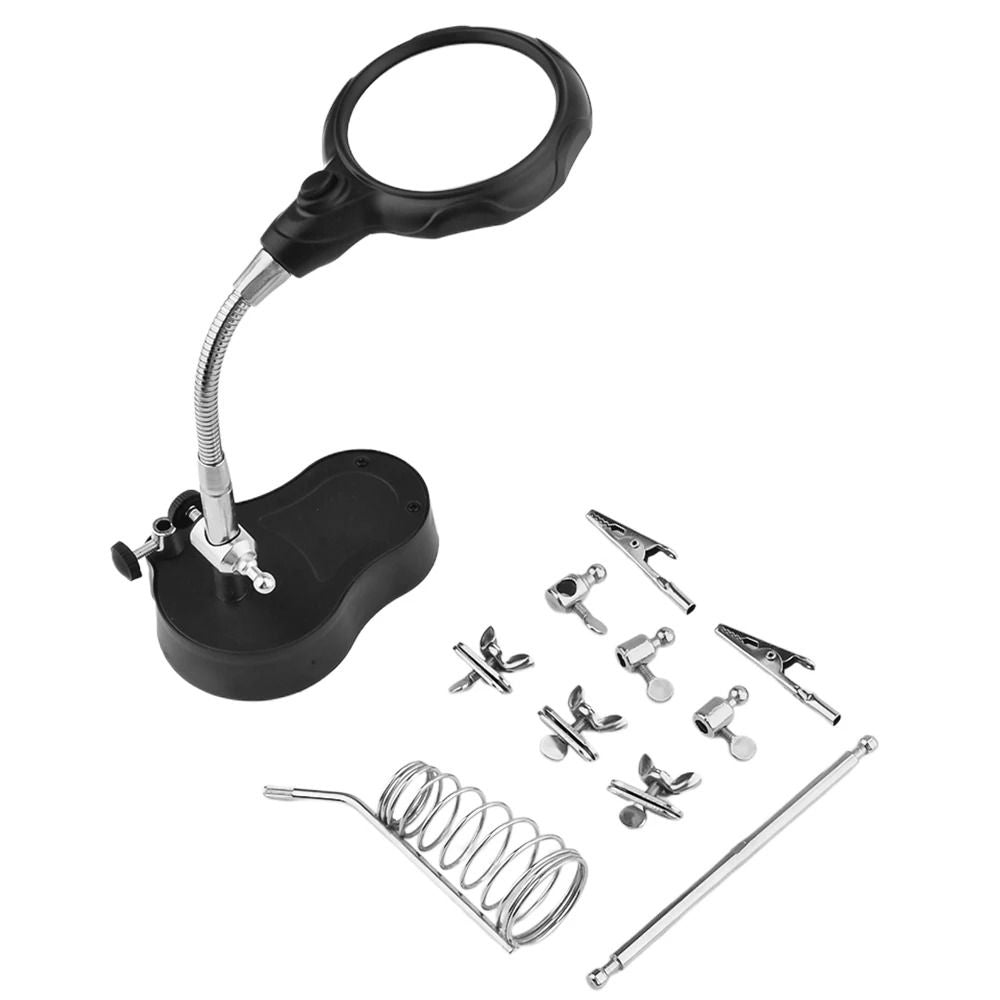 Welding Magnifier Clip Tool With 35X To 12X Auxiliary Lenses For Soldering And Circuit Work 5