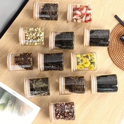12 Piece Glass Spice Jars With Bamboo Lids And Labels Airtight 8oz Seasoning Containers For Kitchen 5