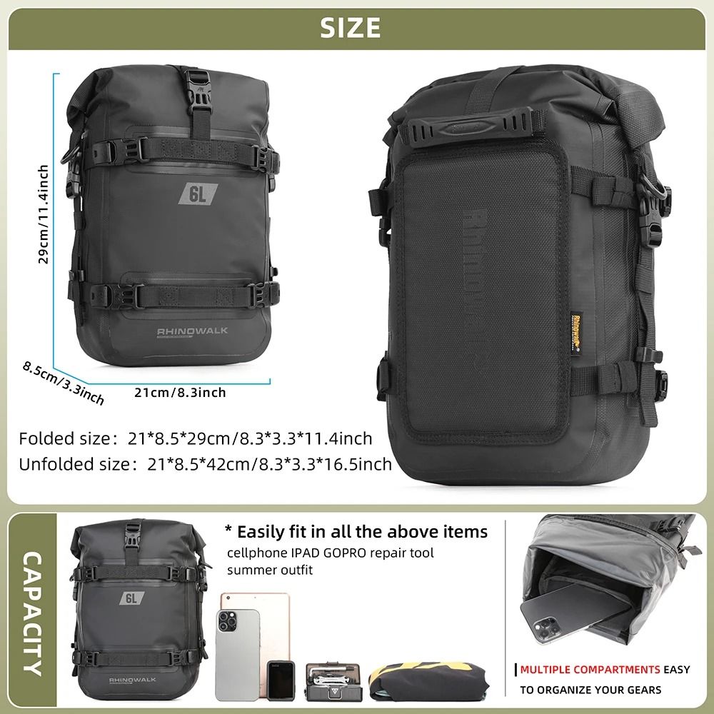 Motorcycle Waterproof Crash Bar Bag 6L 3
