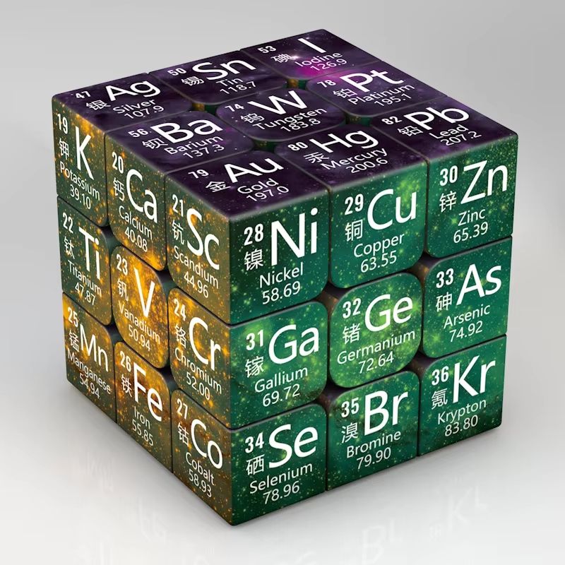 3x3x3 Educational Magic Puzzle Cube  STEM Math  Chemistry Learning Toy For Kids With Display Base 3